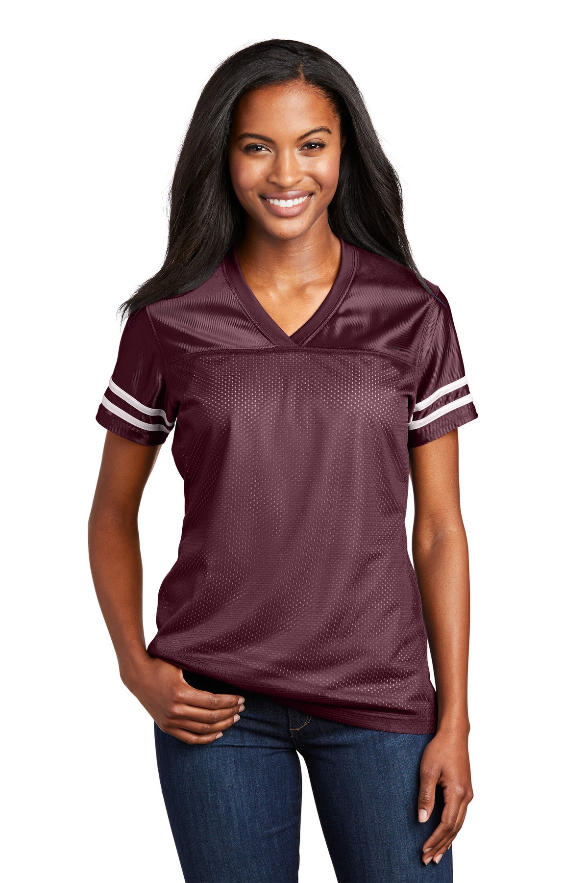 Maroon/-White