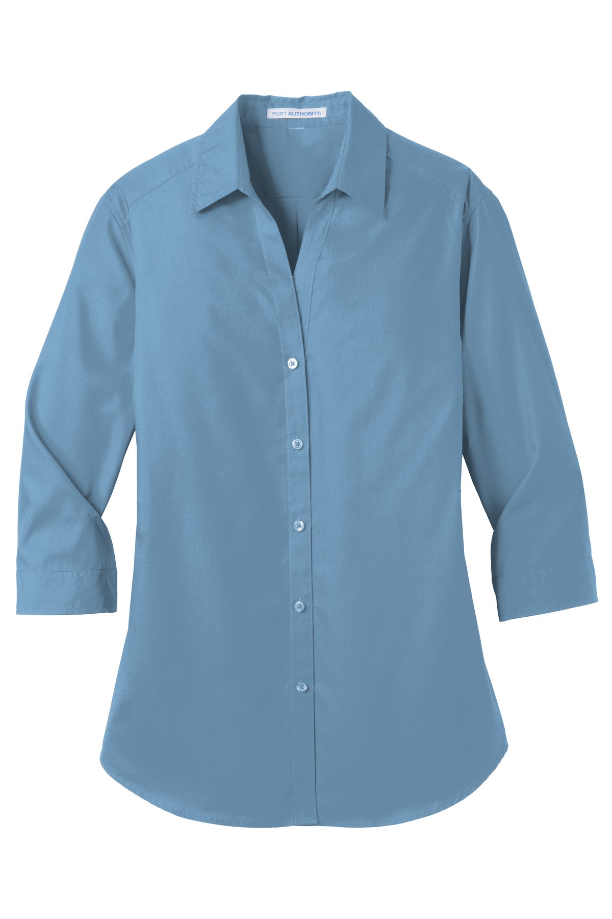 Port Authority Ladies 3/4-Sleeve Carefree Poplin Shirt. LW102