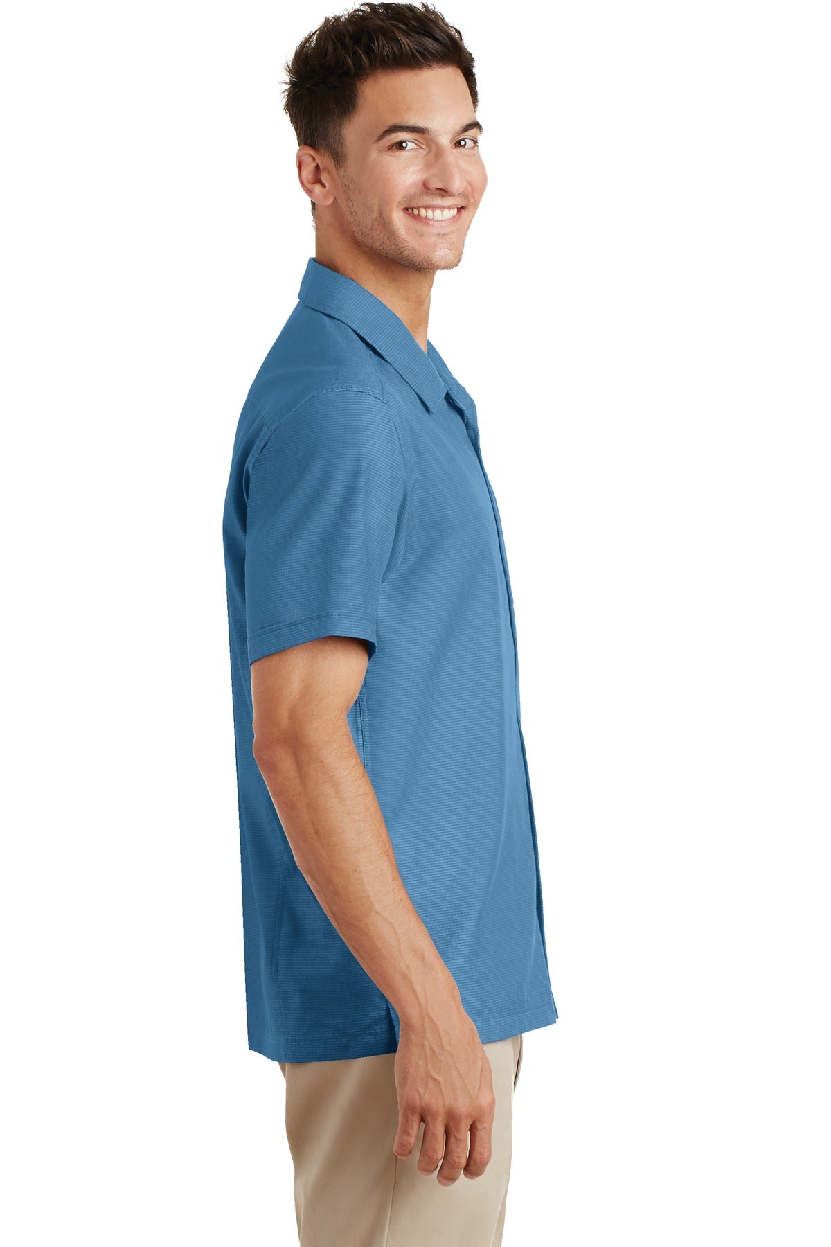 Port Authority Textured Camp Shirt. S662