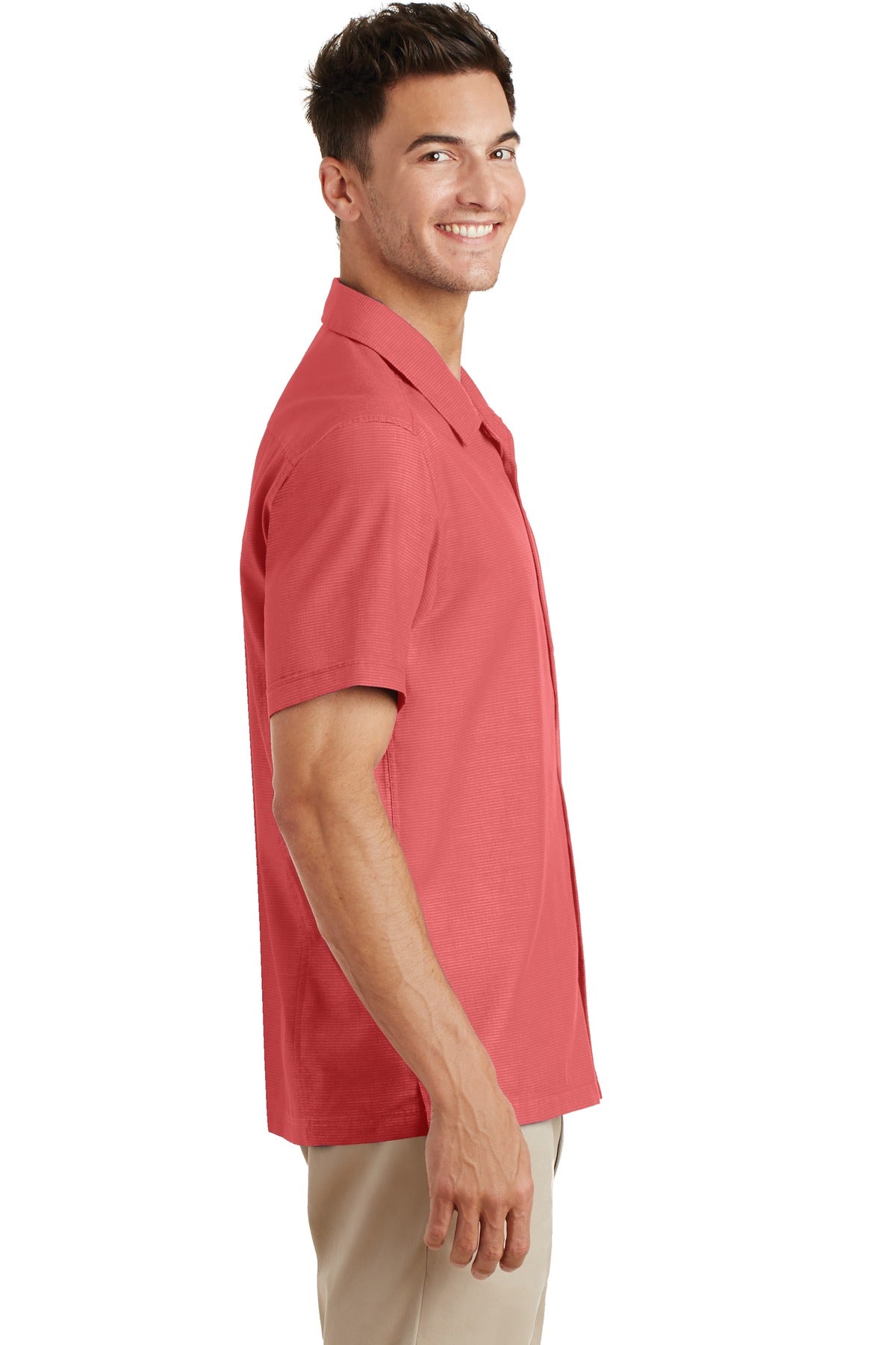 Port Authority Textured Camp Shirt. S662
