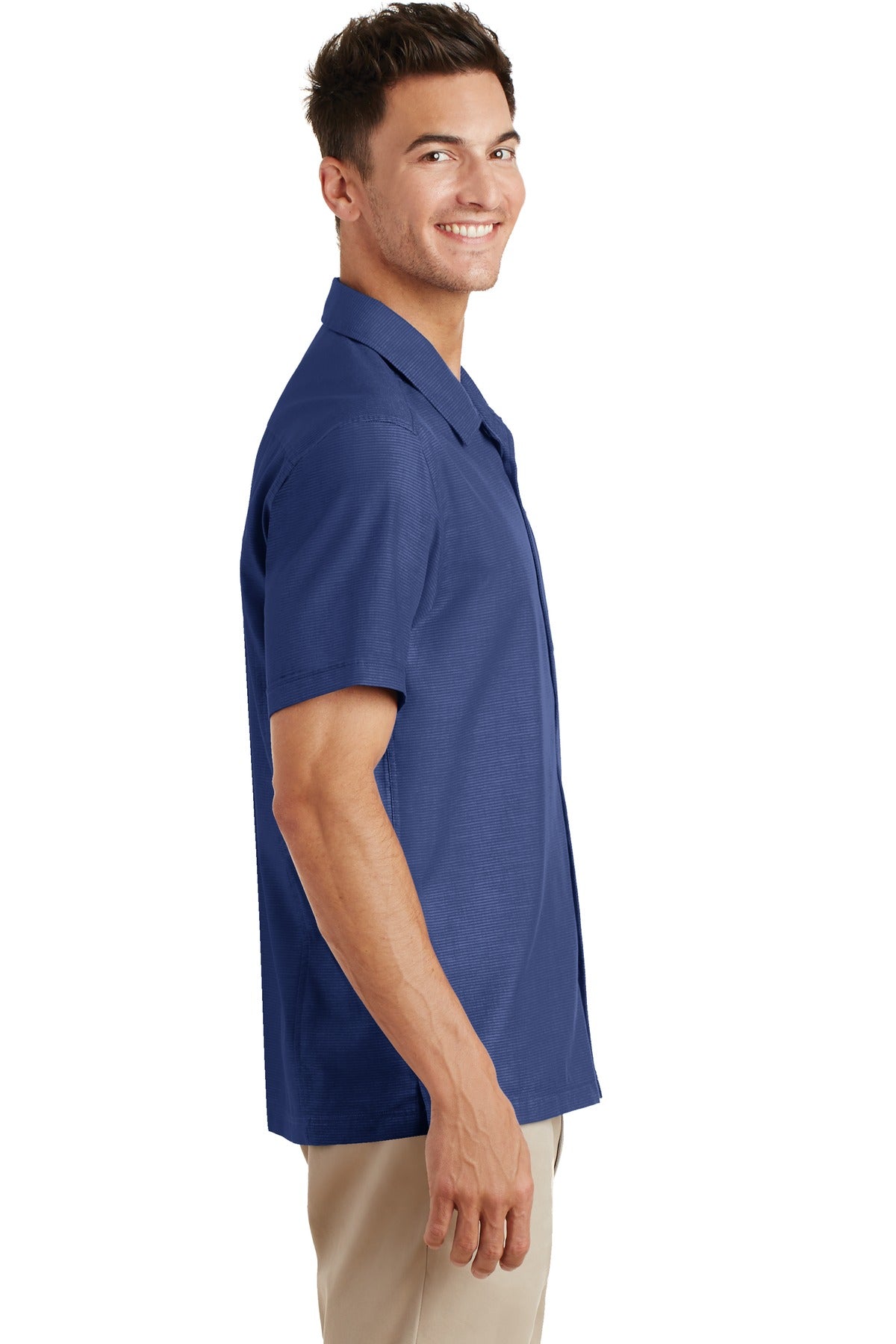 Port Authority Textured Camp Shirt. S662