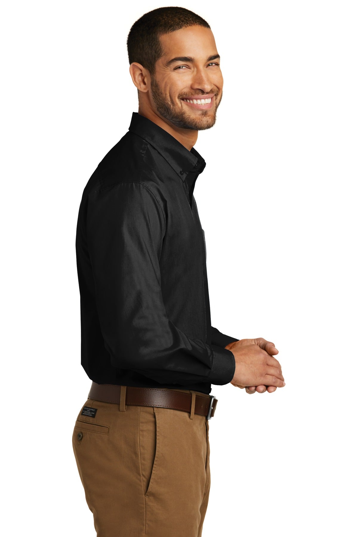 Port Authority Tall Long Sleeve Carefree Poplin Shirt. TW100