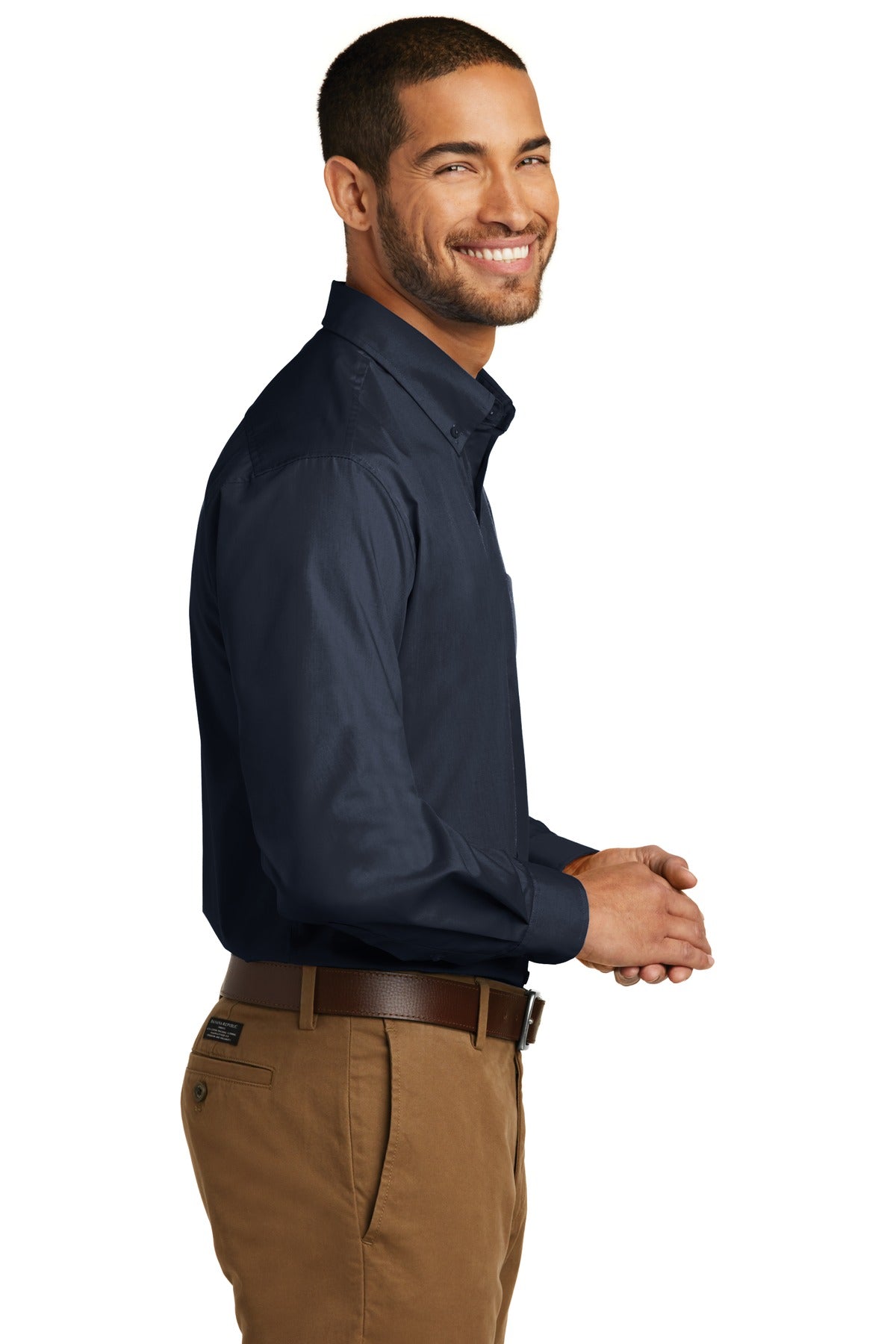 Port Authority Long Sleeve Carefree Poplin Shirt. W100