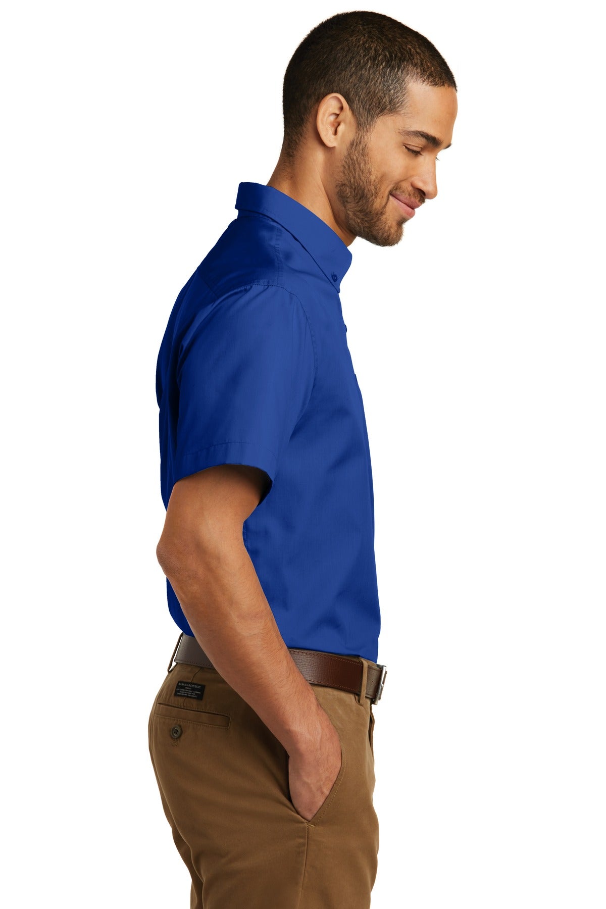 Port Authority Short Sleeve Carefree Poplin Shirt. W101