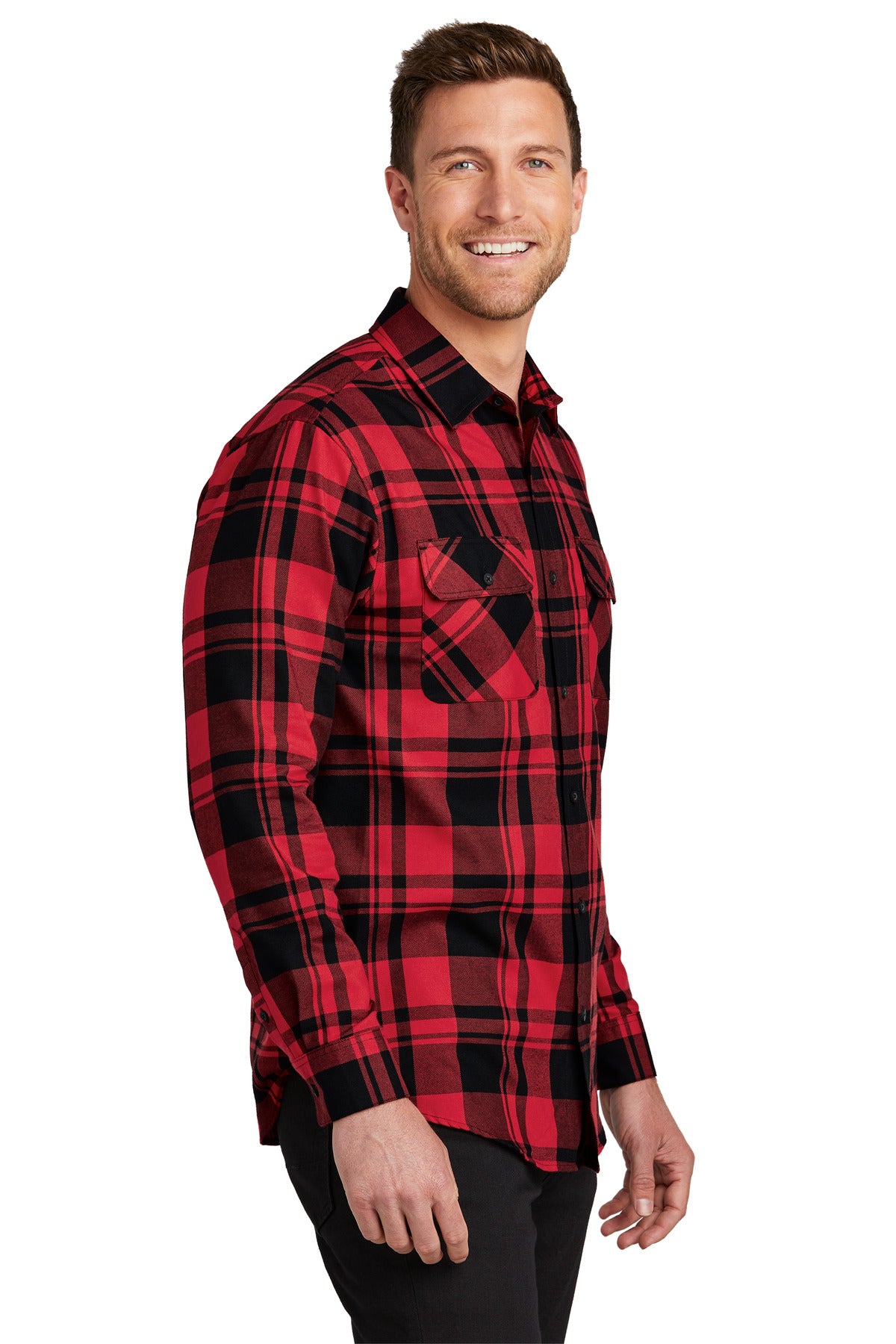 Port Authority Plaid Flannel Shirt. W668