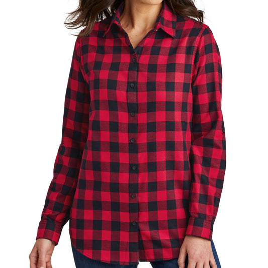 Port Authority Ladies Plaid Flannel Tunic . LW668