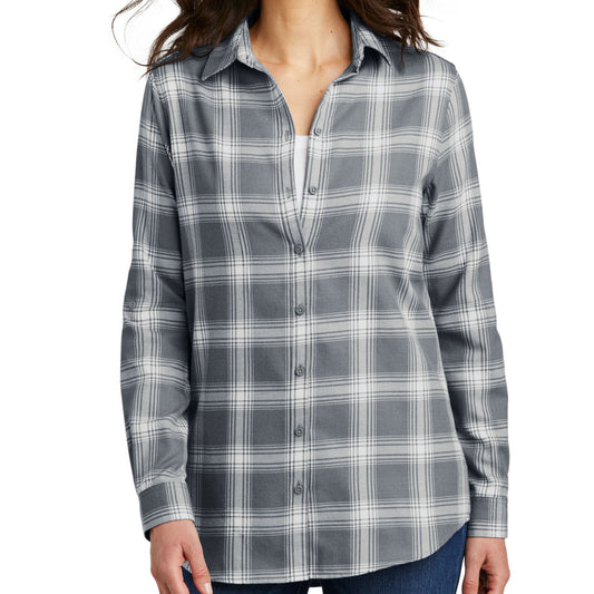 Port Authority Ladies Plaid Flannel Tunic . LW668