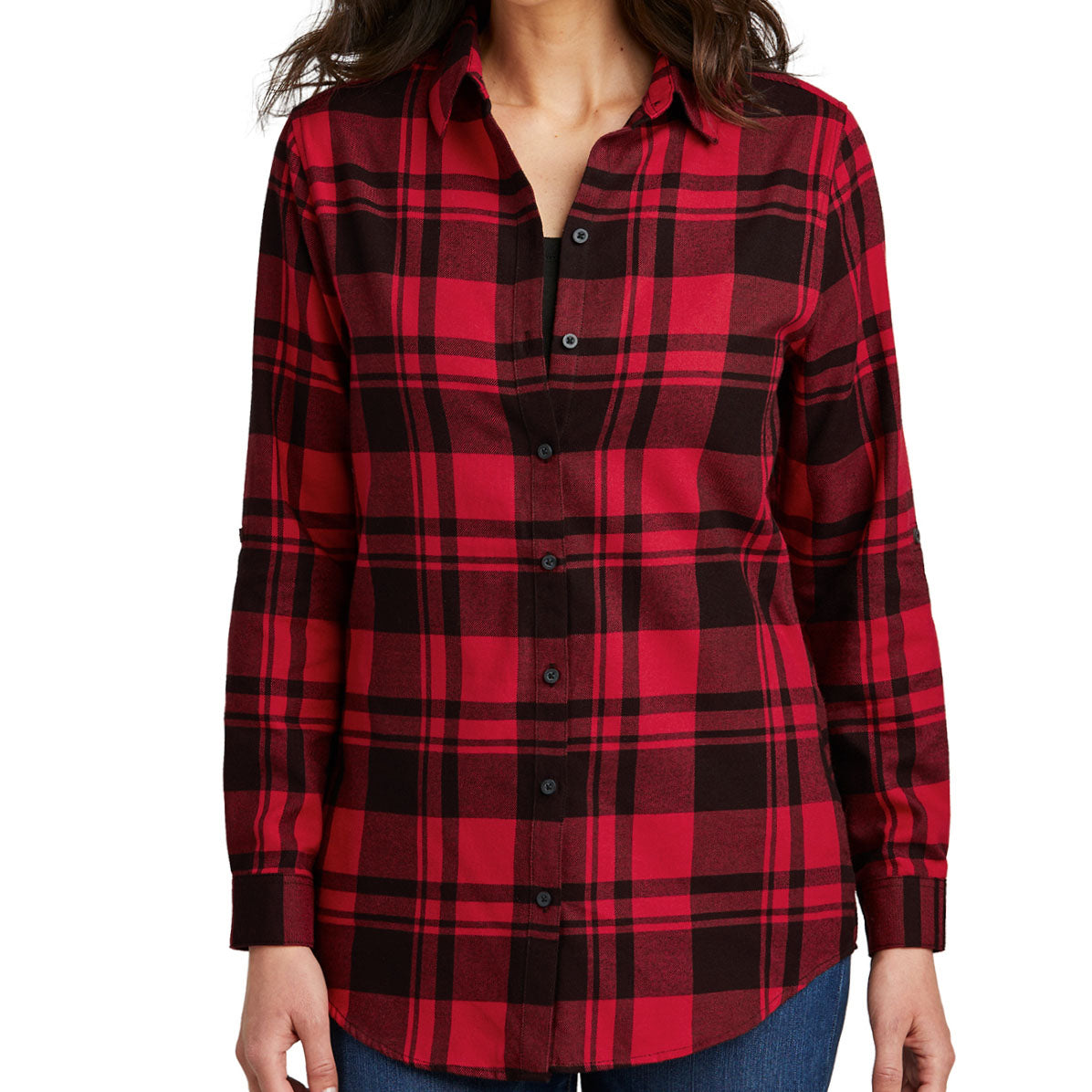 Port Authority Ladies Plaid Flannel Tunic . LW668