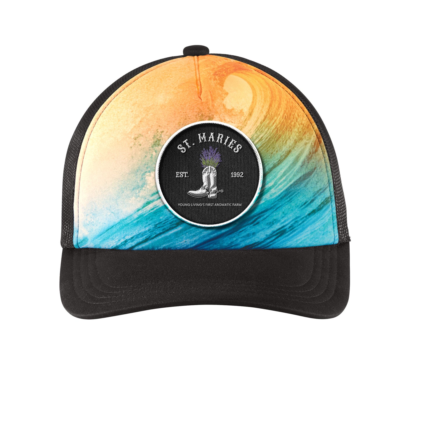 St. Maries | Woven Patch Snapback Trucker Hat