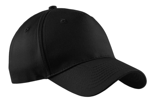 Port & Company®Five-Panel Twill Cap.  CP86 (Black)