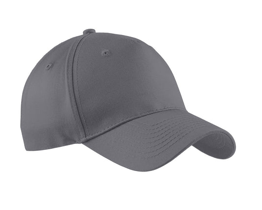 Port & Company®Five-Panel Twill Cap.  CP86 (Charcoal)