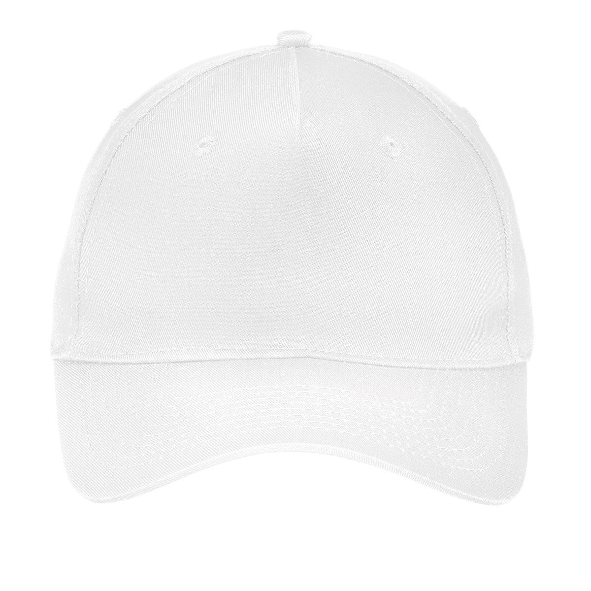 Port & Company®Five-Panel Twill Cap.  CP86 (White)