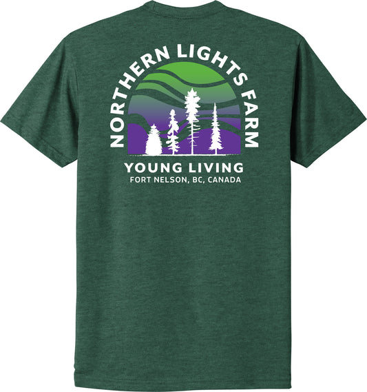 Northern Lights | Heather T-Shirts (Front & Back Logo)