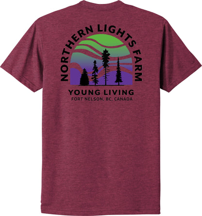 Northern Lights | Heather T-Shirts (Front & Back Logo)