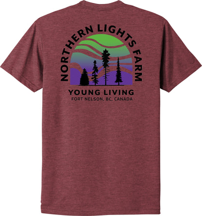 Northern Lights | Heather T-Shirts (Front & Back Logo)