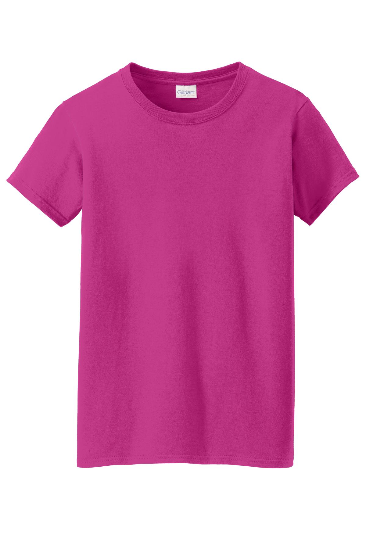 Gildan Ladies Heavy Cotton 100% Cotton T-Shirt. 5000L