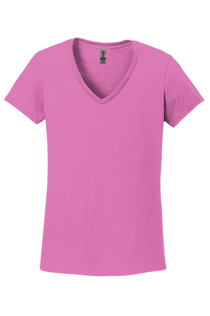 Gildan Ladies Heavy Cotton 100% Cotton V-Neck T-Shirt. 5V00L
