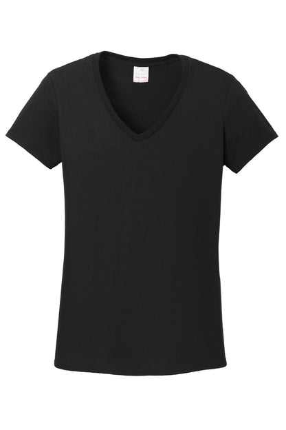 Gildan Ladies Heavy Cotton 100% Cotton V-Neck T-Shirt. 5V00L