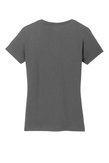 Gildan Ladies Heavy Cotton 100% Cotton V-Neck T-Shirt. 5V00L