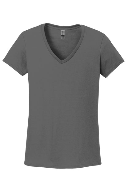 Gildan Ladies Heavy Cotton 100% Cotton V-Neck T-Shirt. 5V00L