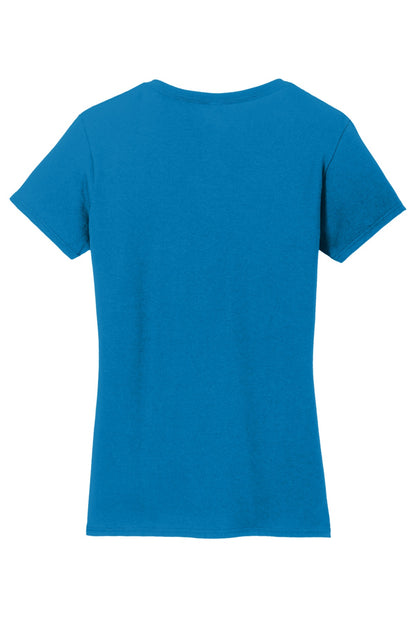 Gildan Ladies Heavy Cotton 100% Cotton V-Neck T-Shirt. 5V00L