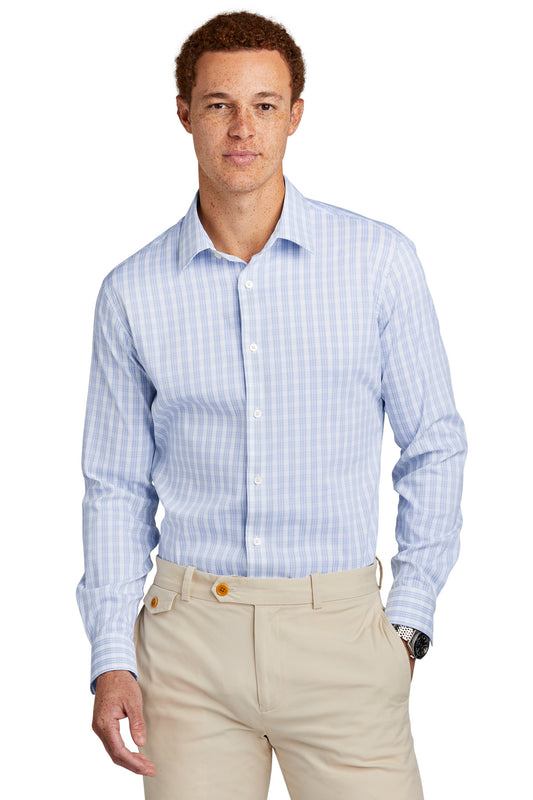 White/-Newport-Blue-Grid-Check