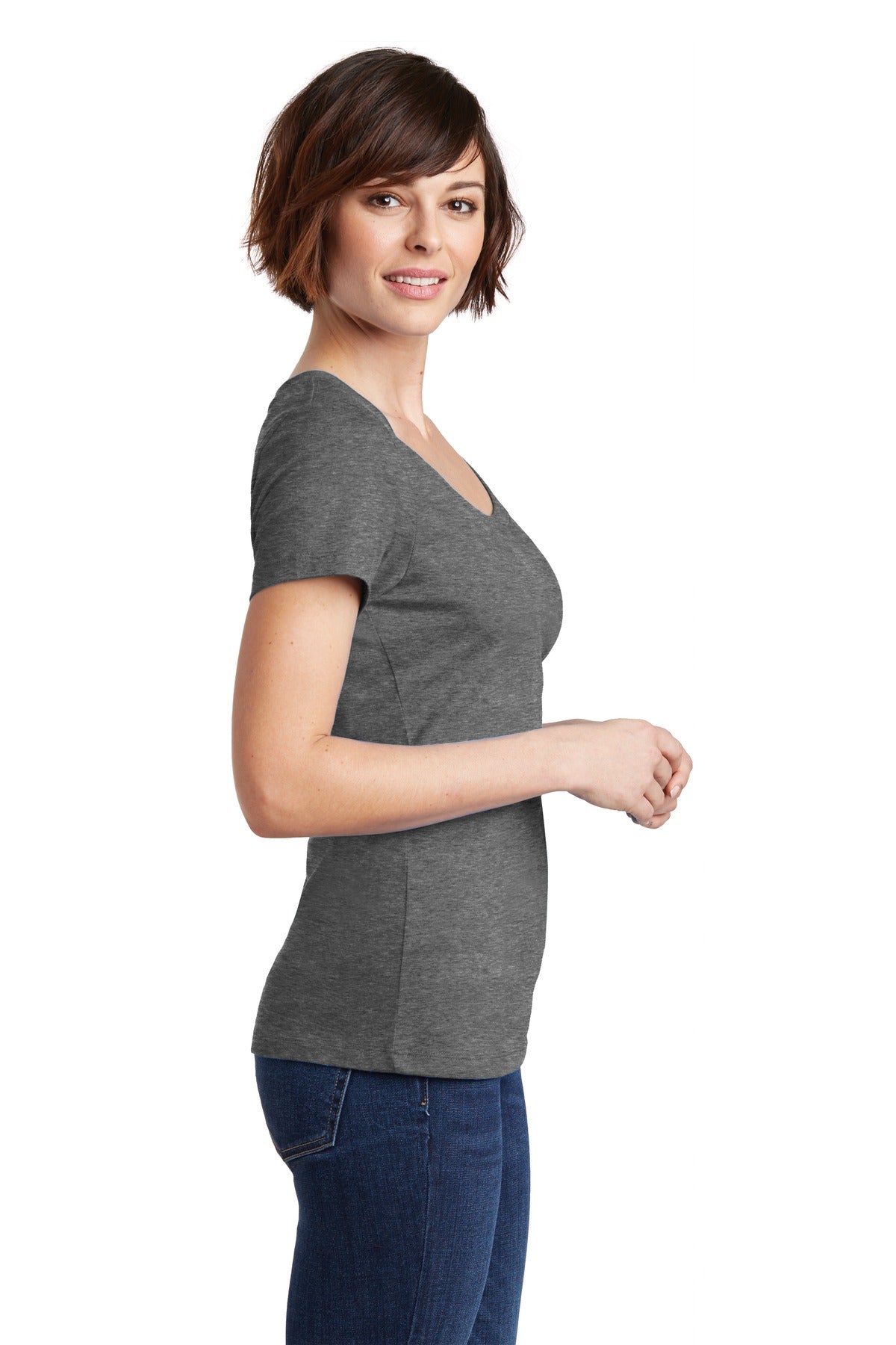 District Women's Perfect Weight Scoop Tee. DM106L
