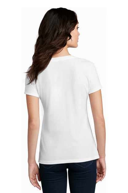 District Women's Perfect Blend CVC V-Neck Tee. DM1190L