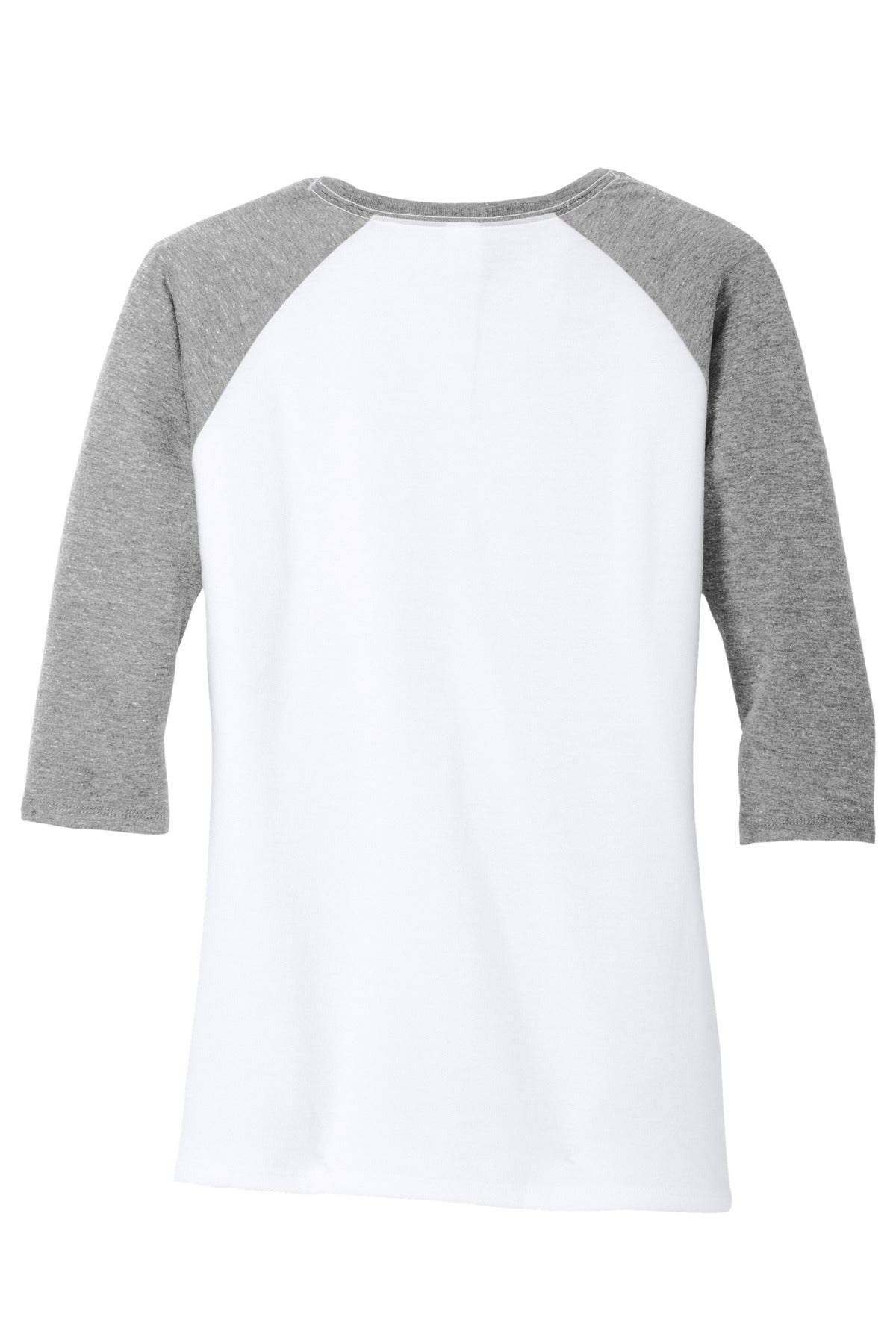 District Women's Perfect Tri 3/4-Sleeve Raglan. DM136L