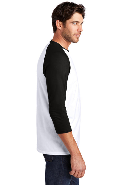District Perfect Tri 3/4-Sleeve Raglan. DM136