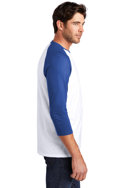 District Perfect Tri 3/4-Sleeve Raglan. DM136