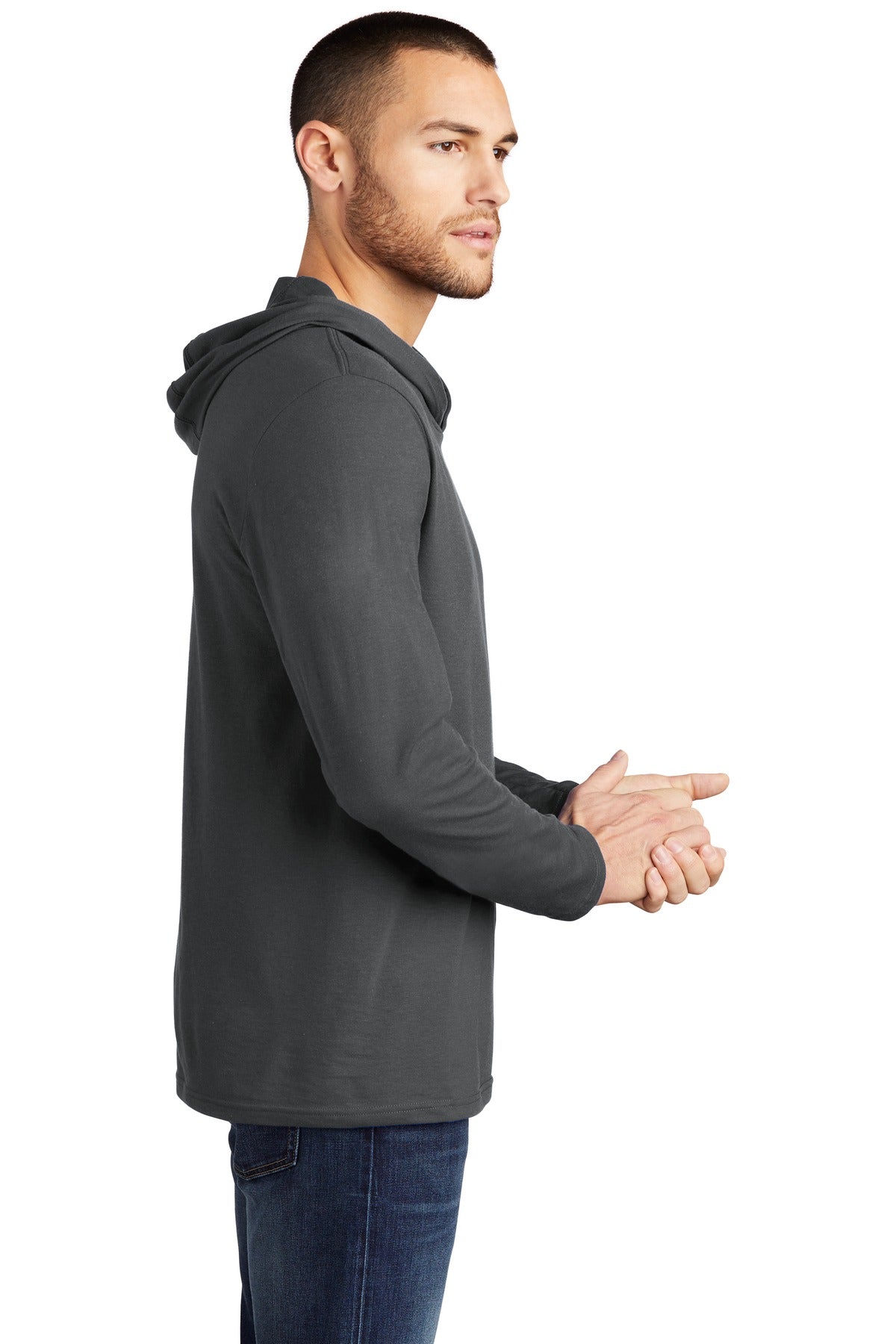 District Perfect Tri Long Sleeve Hoodie. DM139