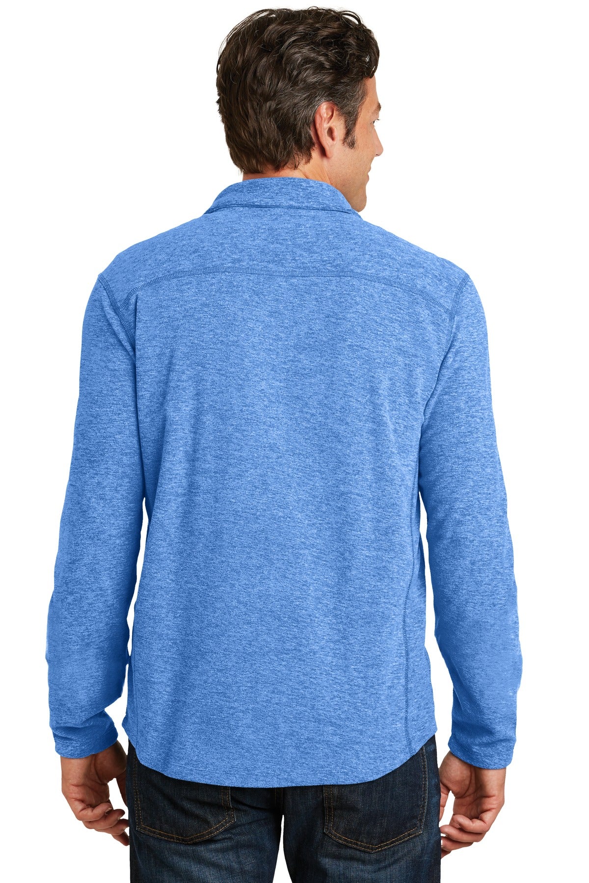 Port Authority Heather Microfleece 1/2-Zip Pullover. F234