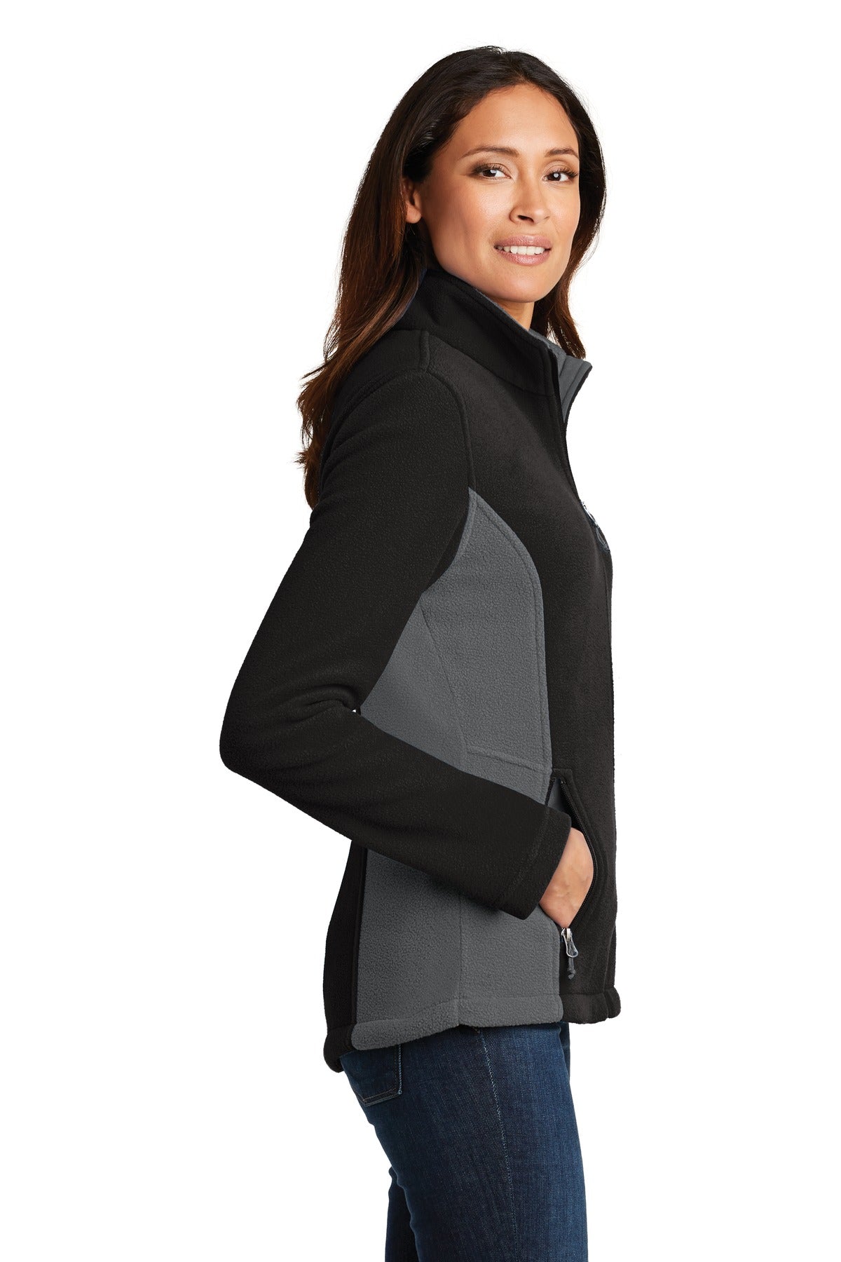 Port Authority Ladies Colorblock Value Fleece Jacket. L216