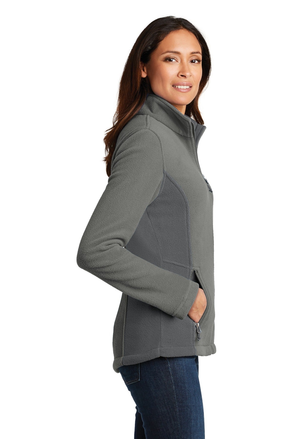 Port Authority Ladies Colorblock Value Fleece Jacket. L216