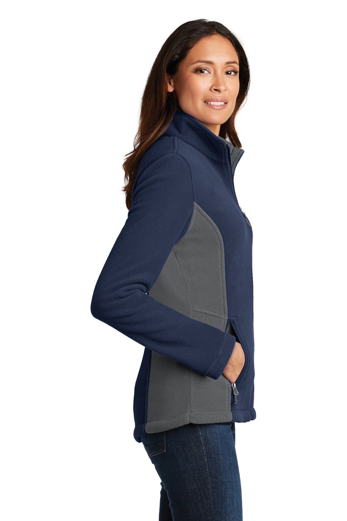 Port Authority Ladies Colorblock Value Fleece Jacket. L216