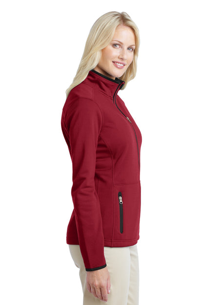 Port Authority Ladies Pique Fleece Jacket. L222