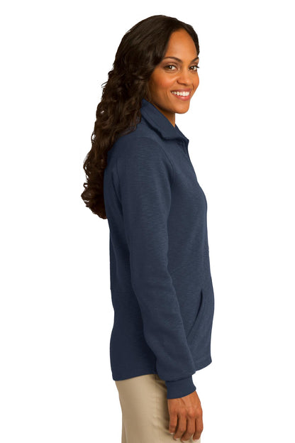 Port Authority Ladies Slub Fleece Full-Zip Jacket. L293