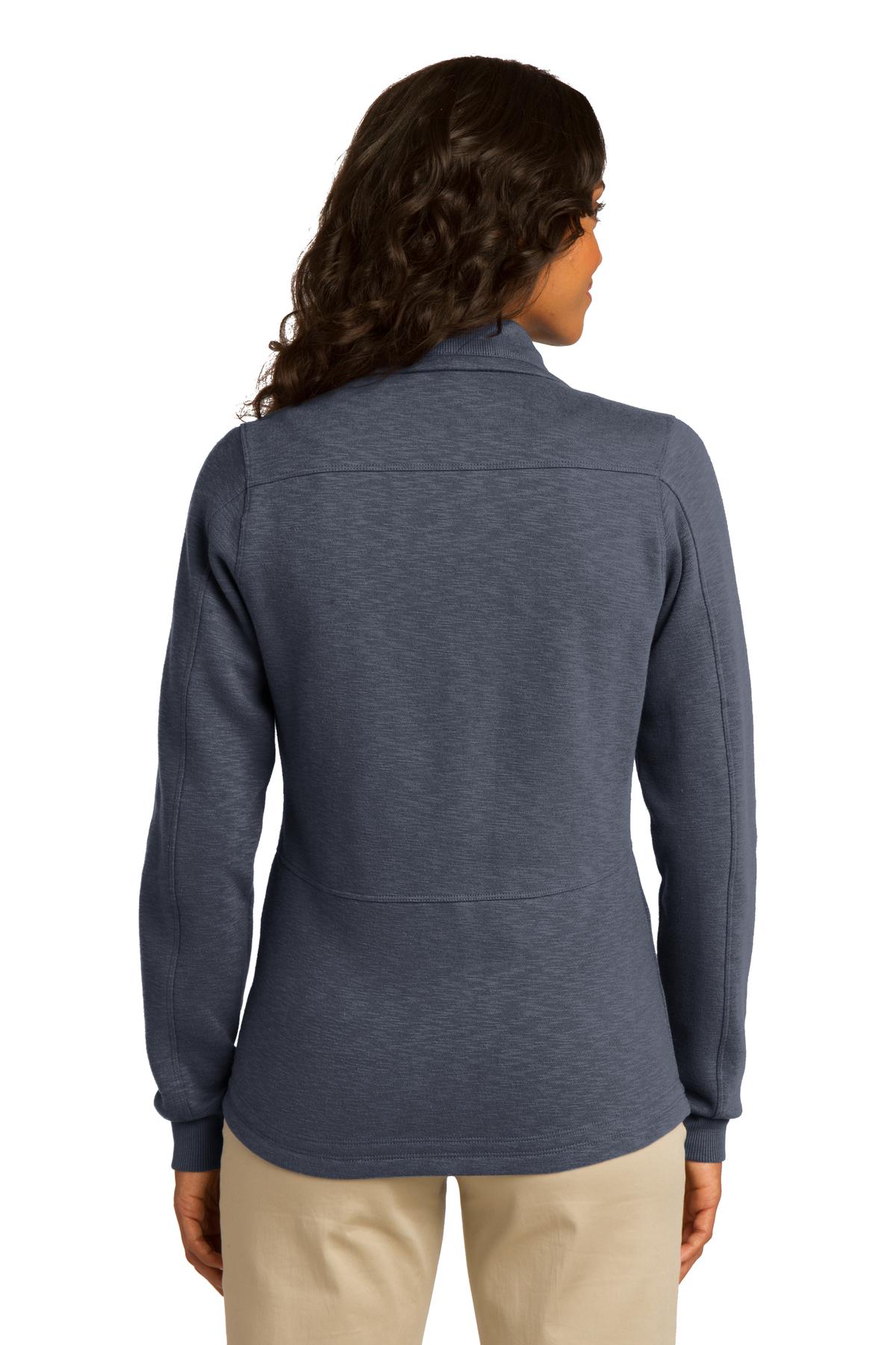 Port Authority Ladies Slub Fleece Full-Zip Jacket. L293