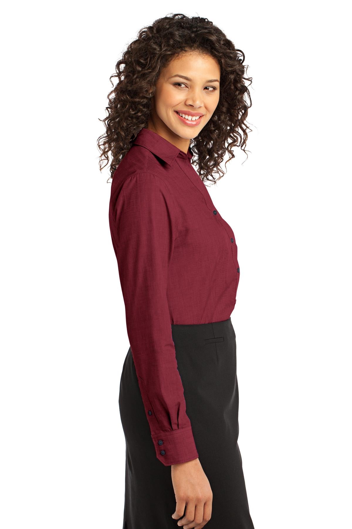 Port Authority Ladies Crosshatch Easy Care Shirt. L640