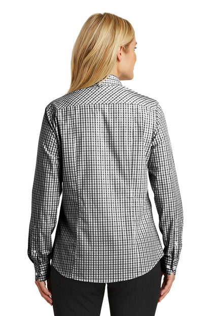 Port Authority Ladies Long Sleeve Gingham Easy Care Shirt. L654