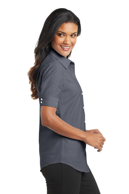 Port Authority Ladies Short Sleeve SuperPro Oxford Shirt. L659