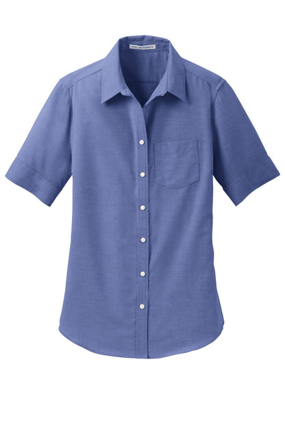 Port Authority Ladies Short Sleeve SuperPro Oxford Shirt. L659