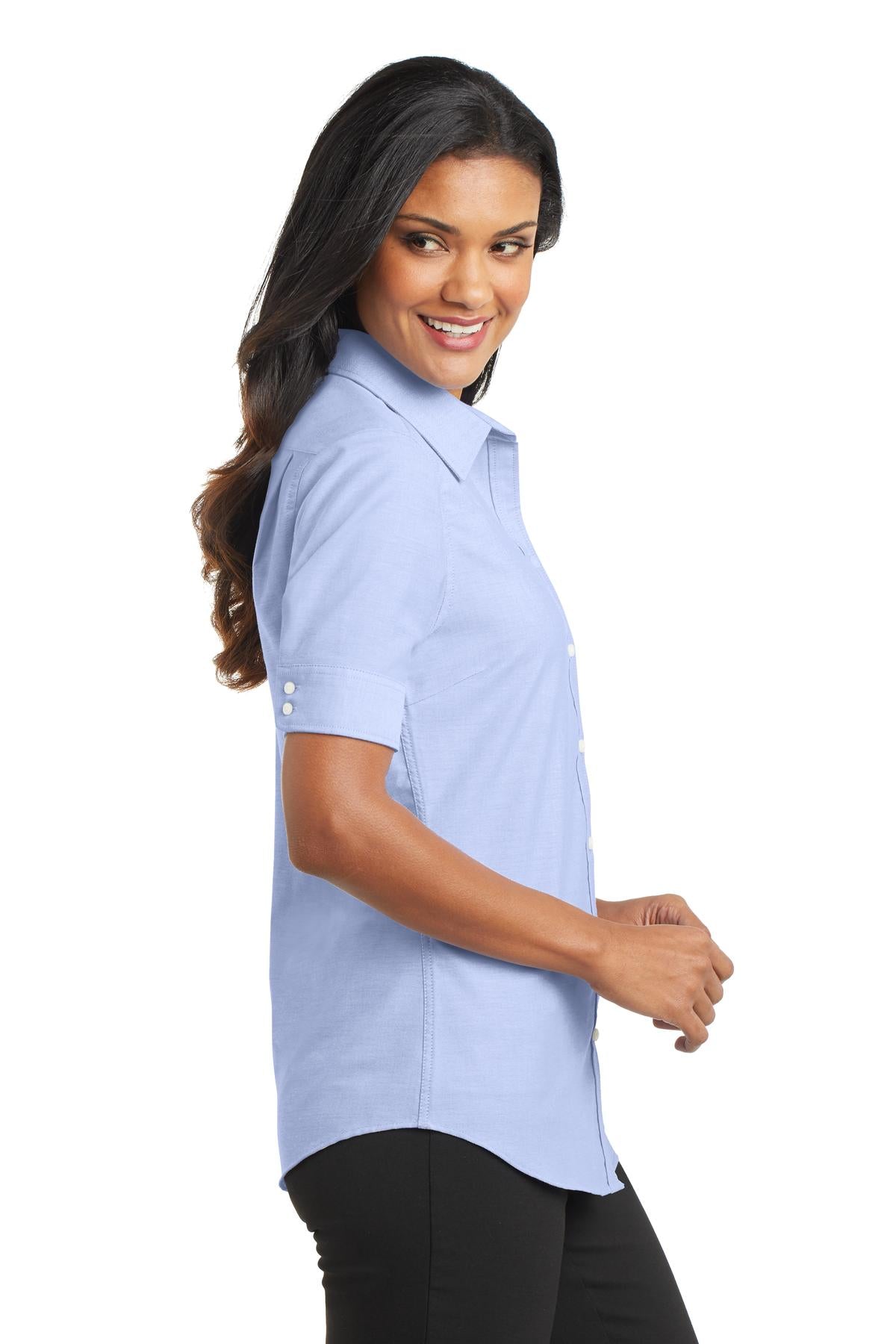Port Authority Ladies Short Sleeve SuperPro Oxford Shirt. L659