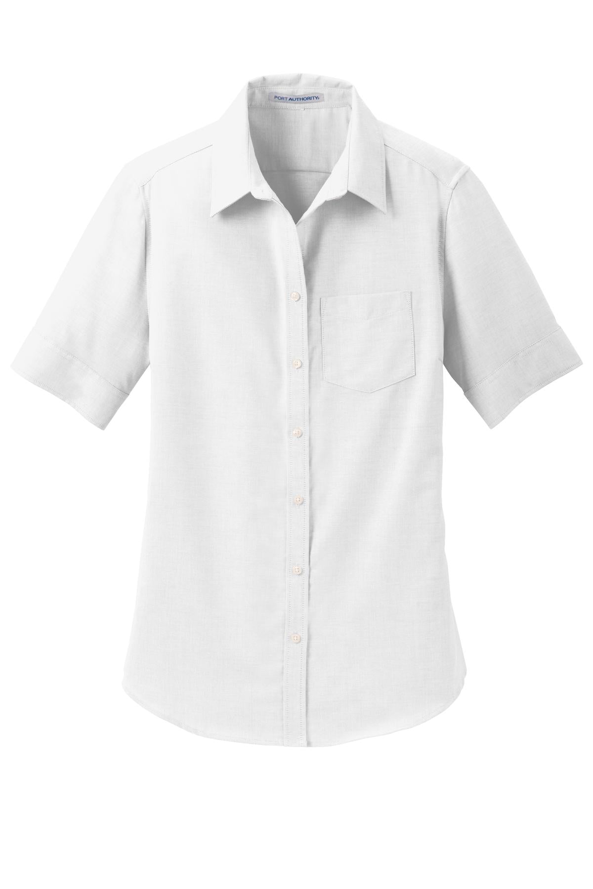 Port Authority Ladies Short Sleeve SuperPro Oxford Shirt. L659
