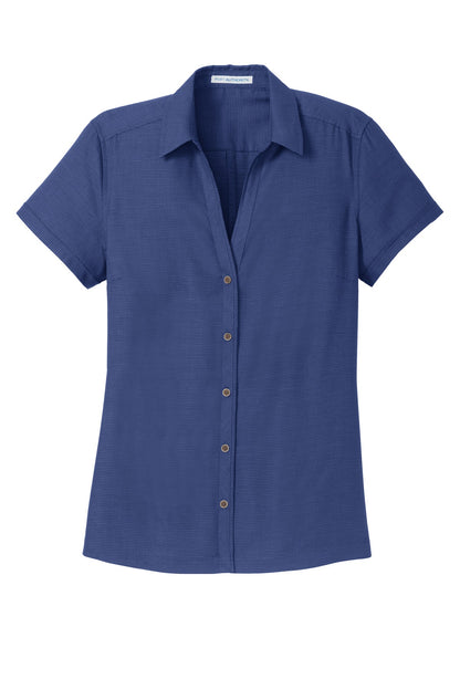 Port Authority Ladies Textured Camp Shirt. L662