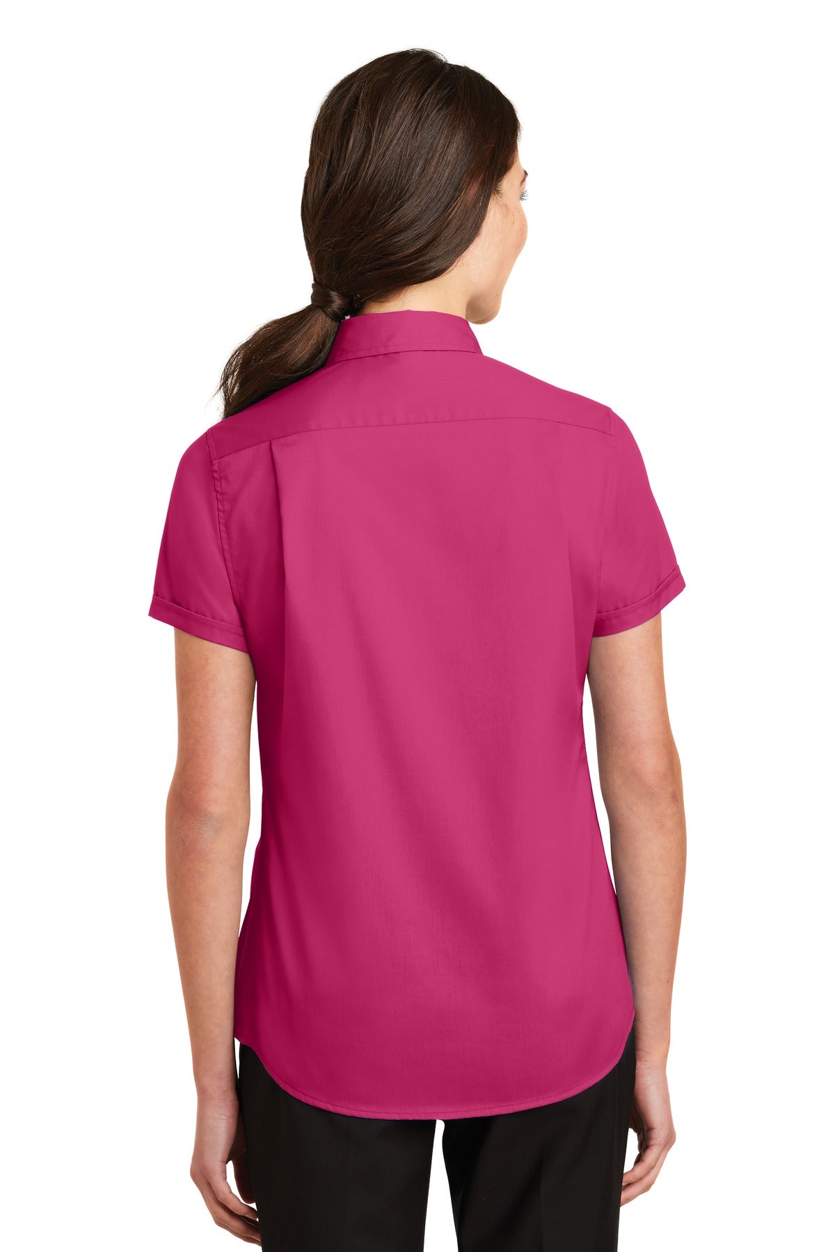 Port Authority Ladies Short Sleeve SuperPro Twill Shirt. L664