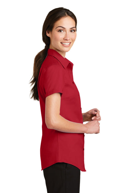 Port Authority Ladies Short Sleeve SuperPro Twill Shirt. L664