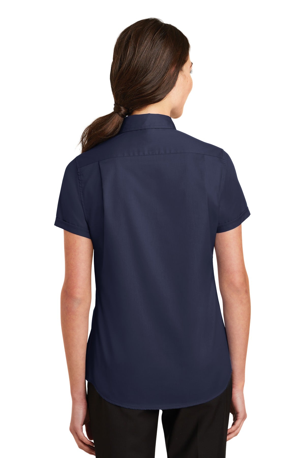 Port Authority Ladies Short Sleeve SuperPro Twill Shirt. L664