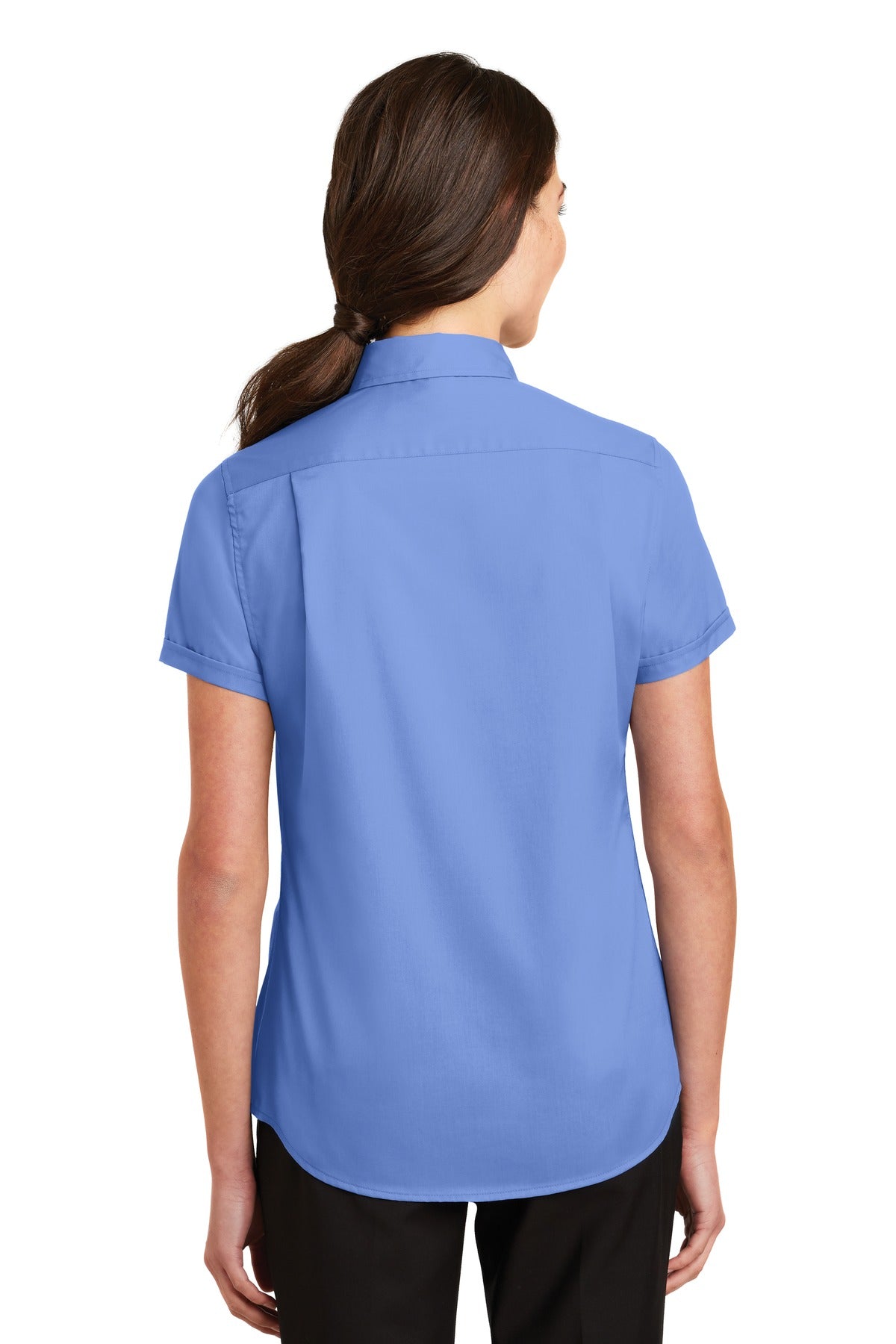Port Authority Ladies Short Sleeve SuperPro Twill Shirt. L664